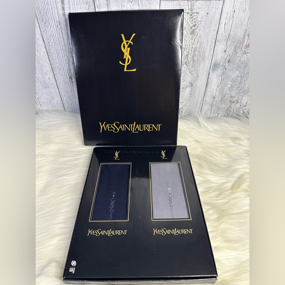 YSL socks bundle in navy and gray